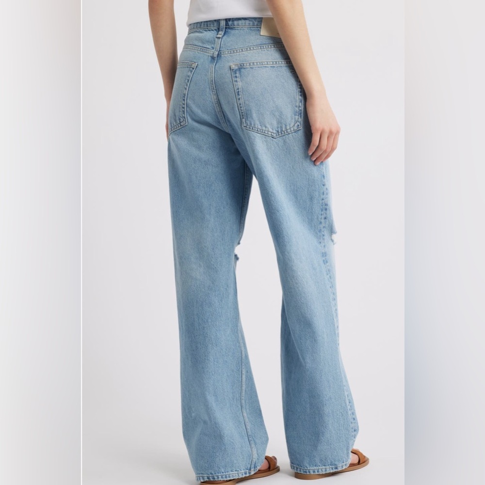 rag & bone Logan Distressed Mid Rise Wide
Leg Jeans Color: Ludlow size 30&31 - Picture 2 of 13